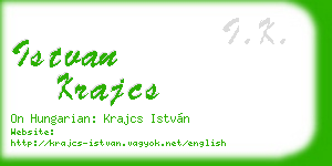 istvan krajcs business card