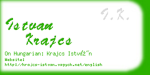 istvan krajcs business card